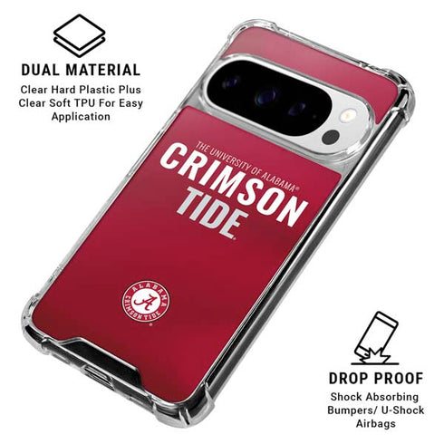 University of Alabama Crimson Pride Google Pixel 10 Pro XL Clear Case